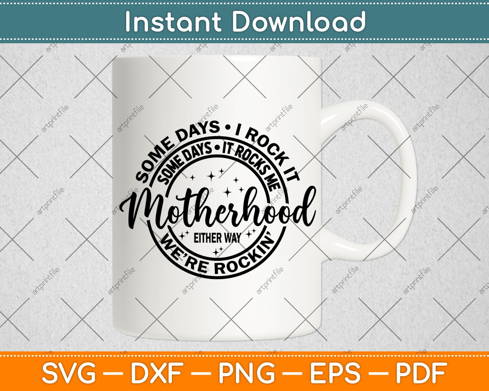 Some Days I Rock It Some Days It Rocks Me Svg Digital Cutting File