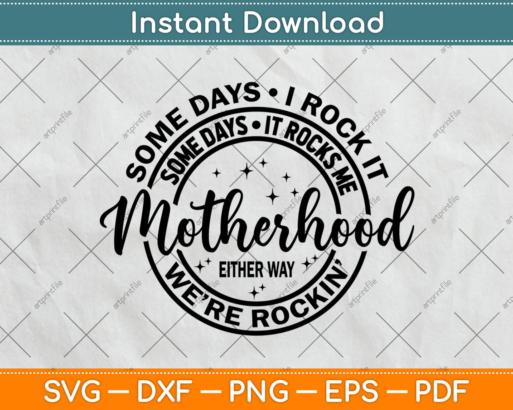 Some Days I Rock It Some Days It Rocks Me Svg Digital Cutting File