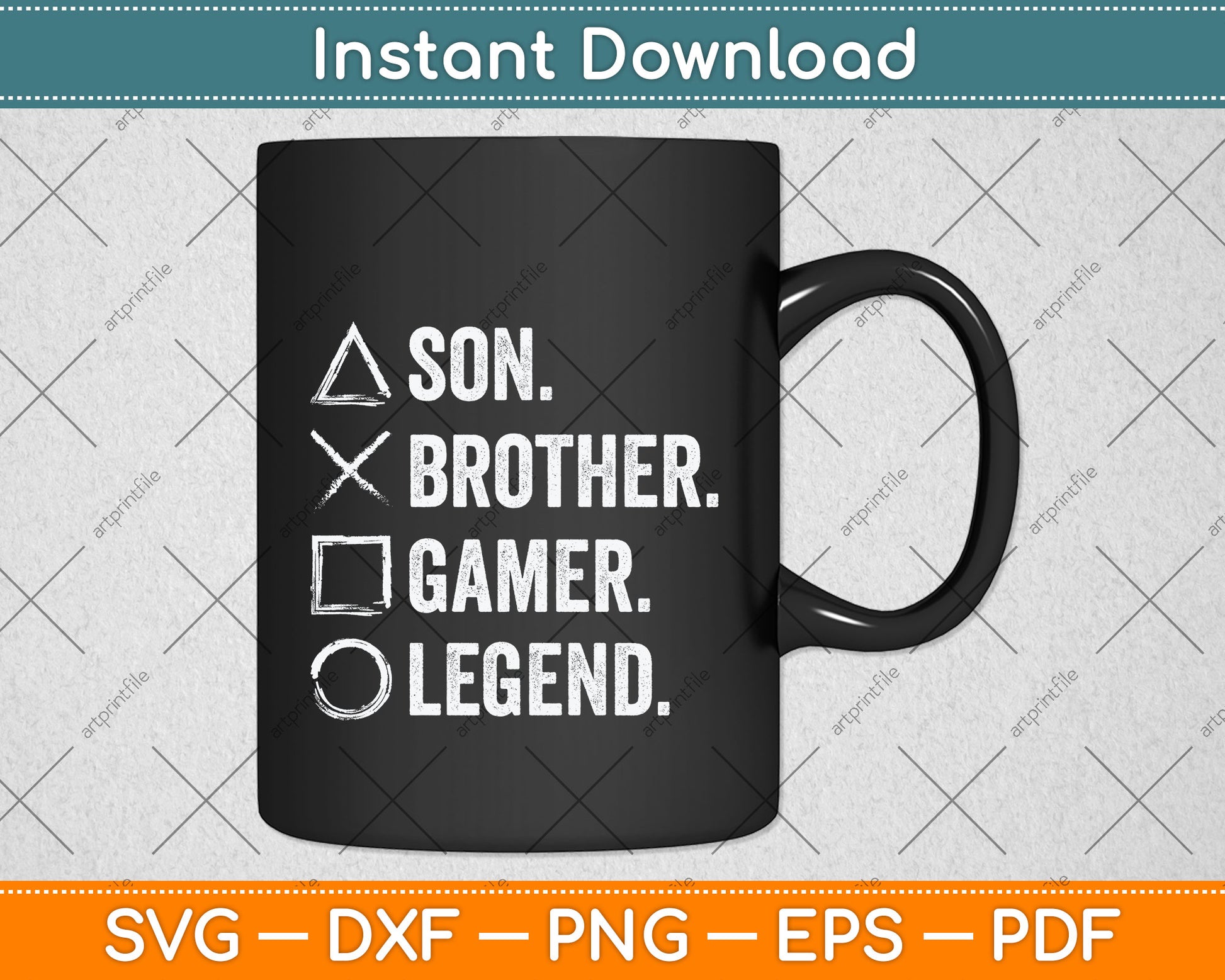 Son Brother Gaming Legend Video Game Lover Svg Png Dxf Digital Cutting File