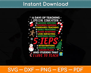 Special Education Teacher Gift SPED School Tee Funny Christmas Svg Digital Cutting File