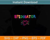 Sped Teacher Speducator Heart Svg Digital Cutting File