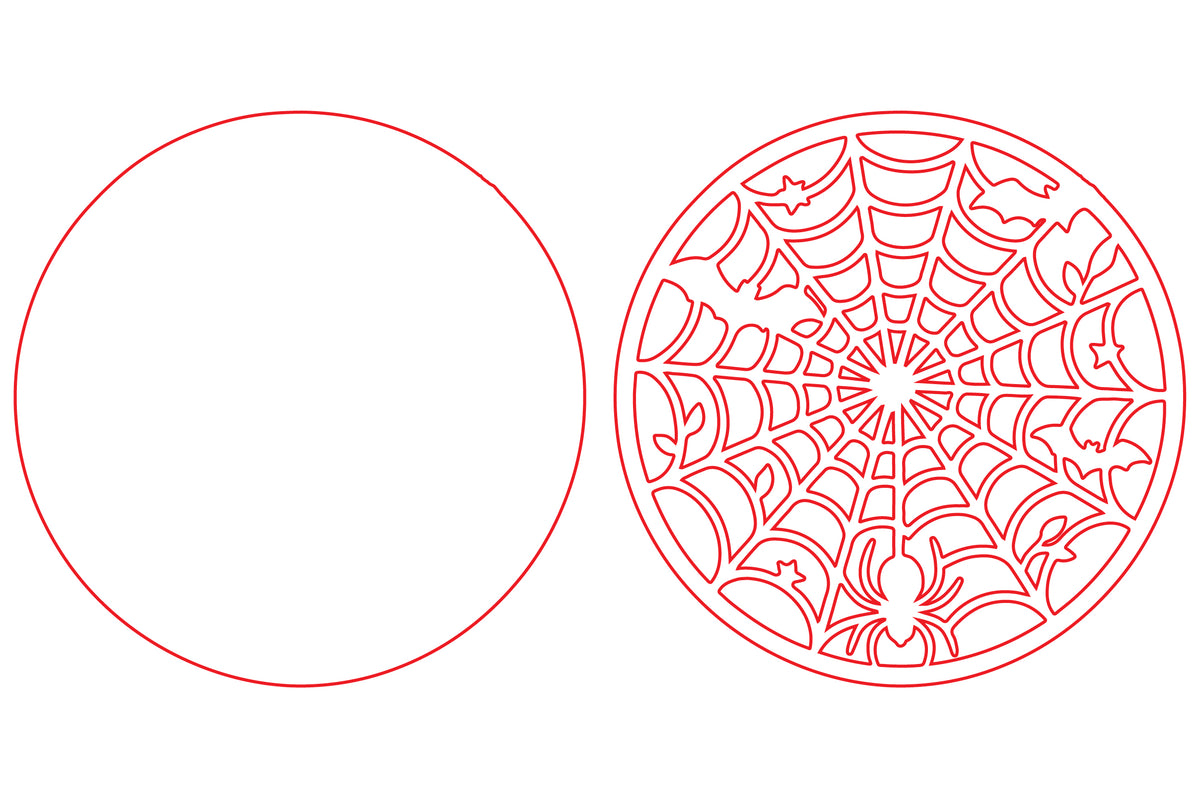 Spider Web Bats Halloween SVG