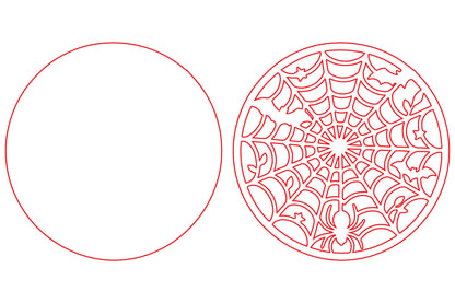 Spider Web Bats Halloween SVG