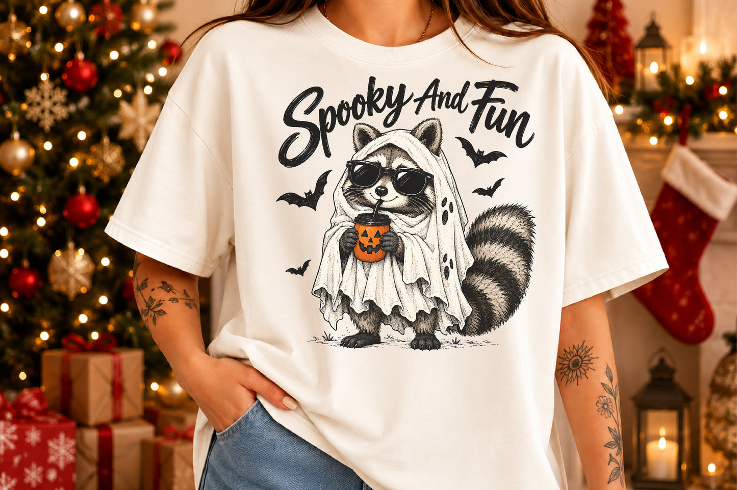 Spooky And Fun Ghost Raccoon PNG