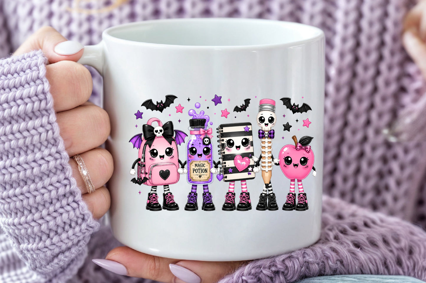 Spooky Back to School PNG Cute Halloween School Sublimation Design