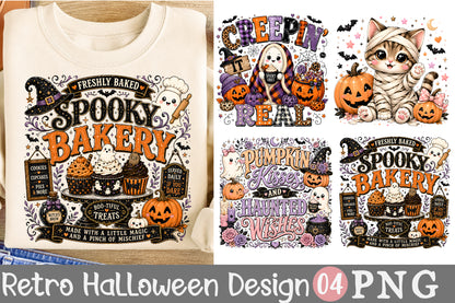 Spooky Bakery PNG Bundle Cute Halloween Bakery Sublimation Designs