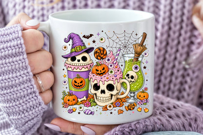 Spooky Cute Halloween Drinks PNG Witchy Skull Potion Sublimation