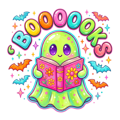 Spooky Ghost Reading Book PNG