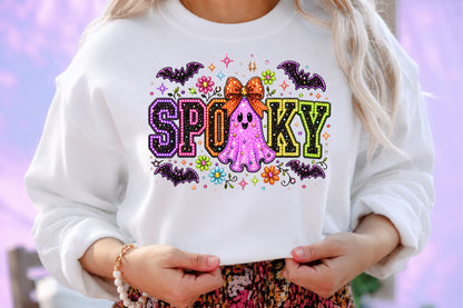 Spooky Ghost Rhinestone PNG
