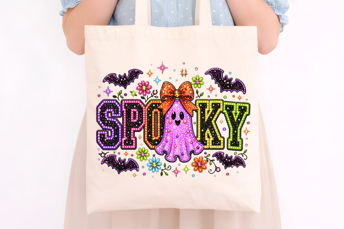 Spooky Ghost Rhinestone PNG