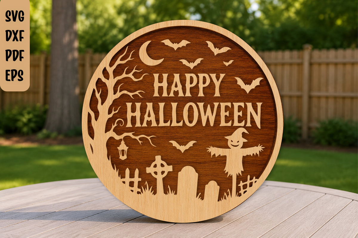 Happy Halloween Laser Cut SVG
