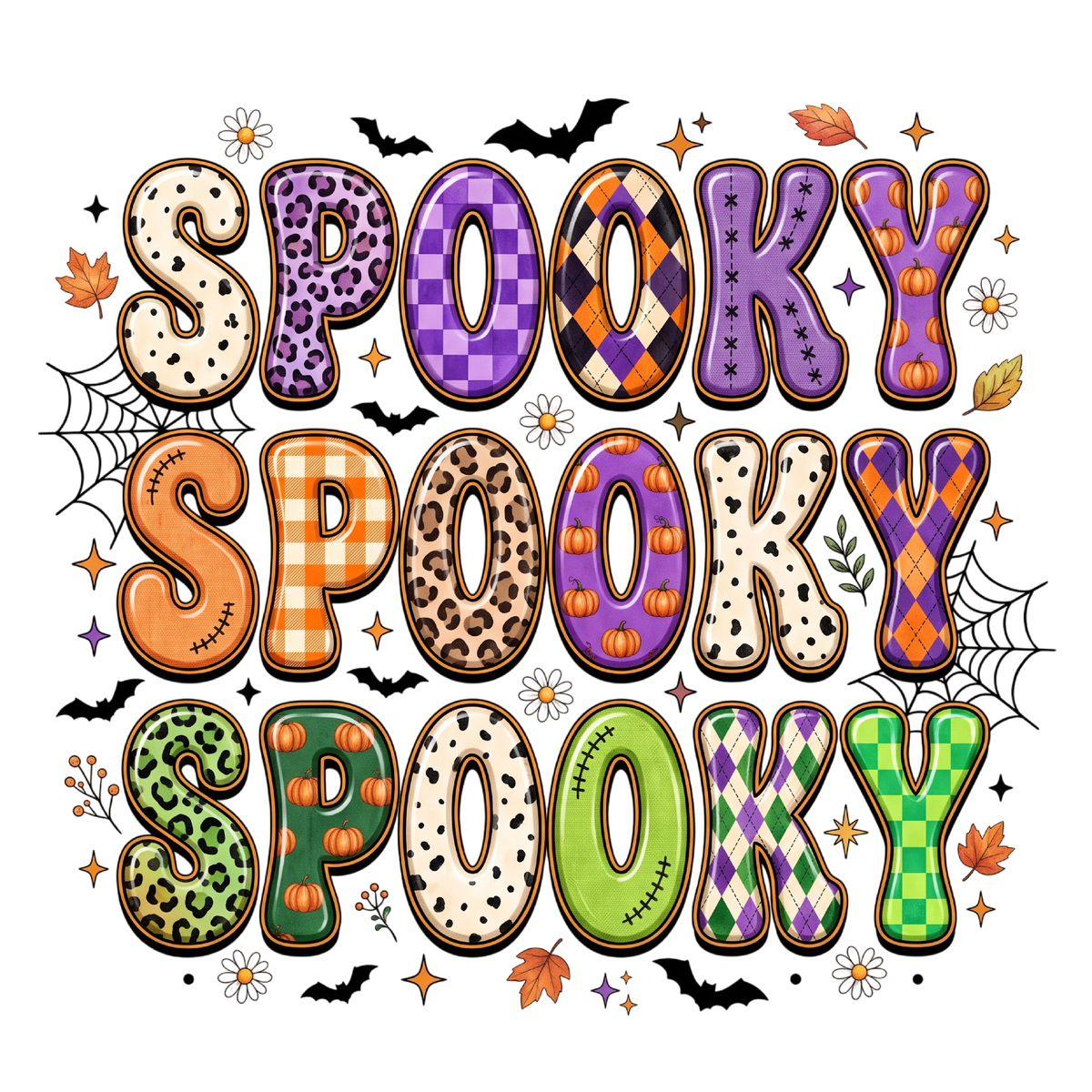 Spooky Halloween Word Art PNG