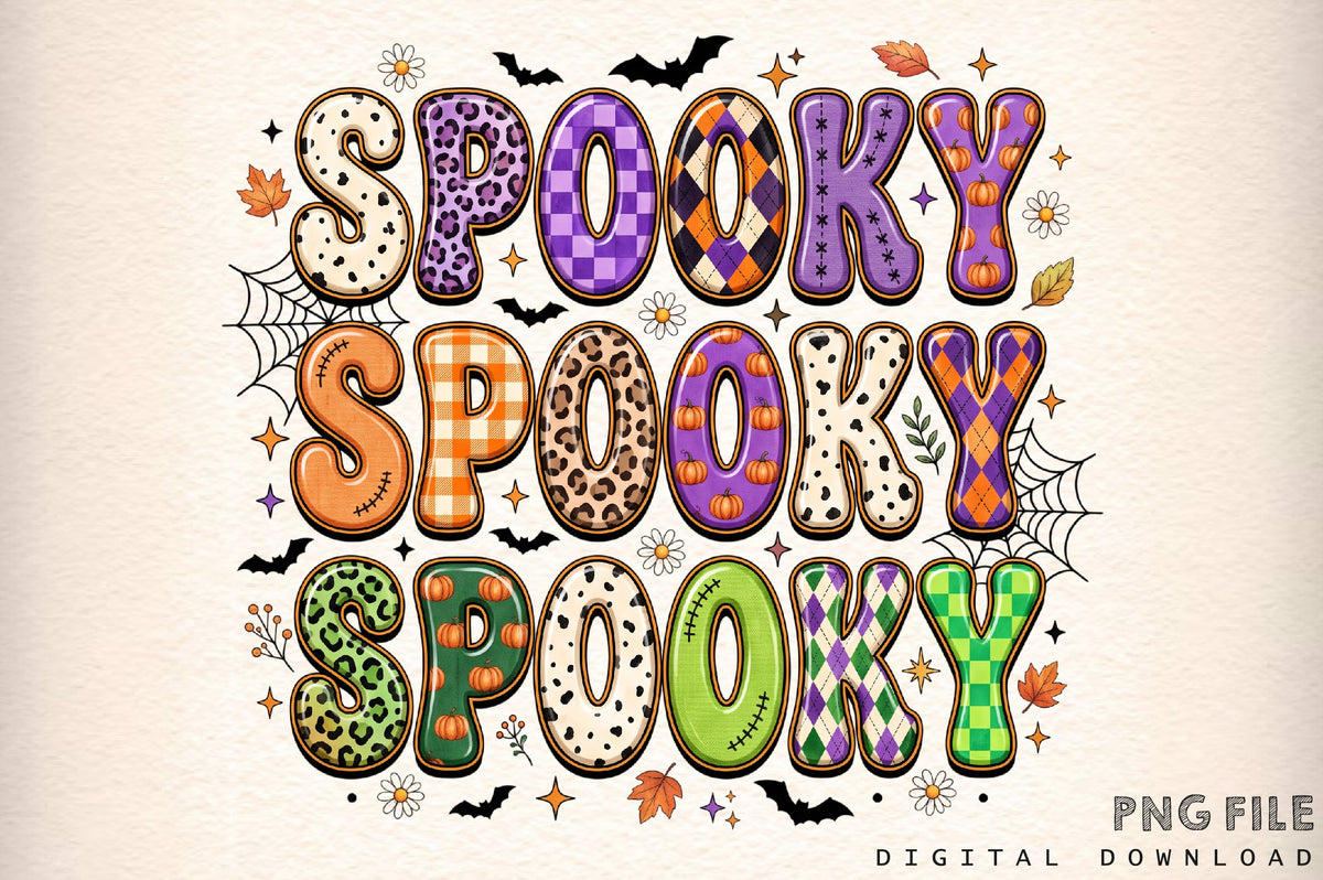 Spooky Halloween Word Art PNG