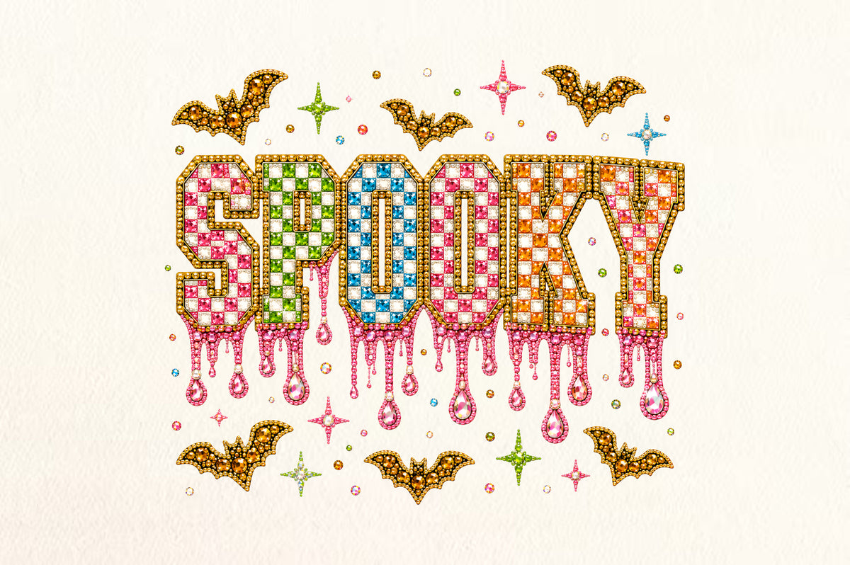Spooky Halloween Rhinestone PNG