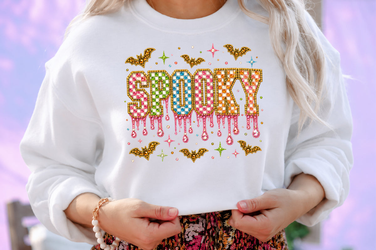 Spooky Halloween Rhinestone PNG