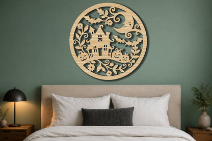 Spooky Haunted House Laser Cut SVG