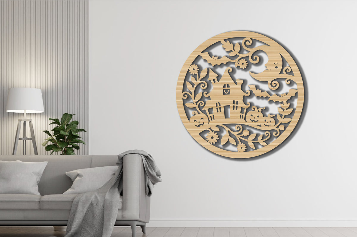 Spooky Haunted House Laser Cut SVG