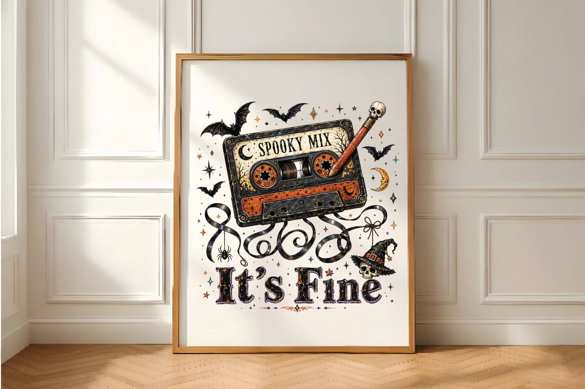 Spooky Mix Halloween Cassette PNG