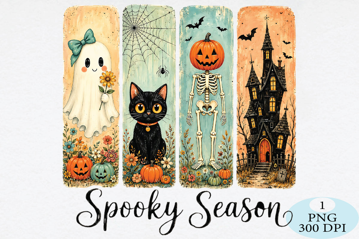 Spooky Season Halloween Panels PNG