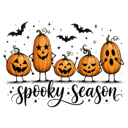 Spooky Season Cute Pumpkin Halloween PNG Funny Pumpkin Sublimation