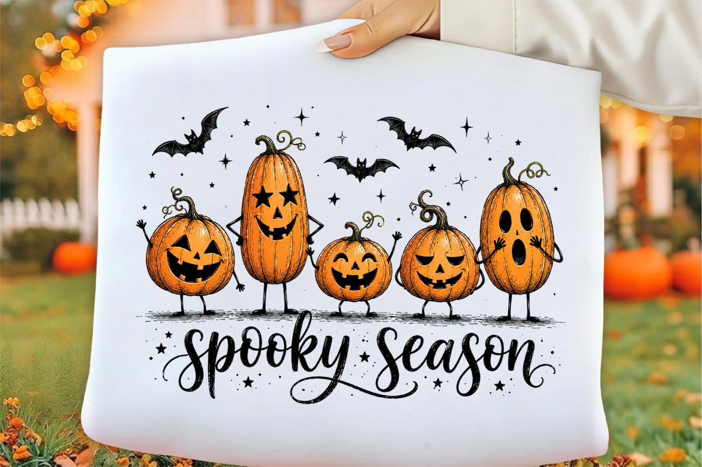 Spooky Season Cute Pumpkin Halloween PNG Funny Pumpkin Sublimation