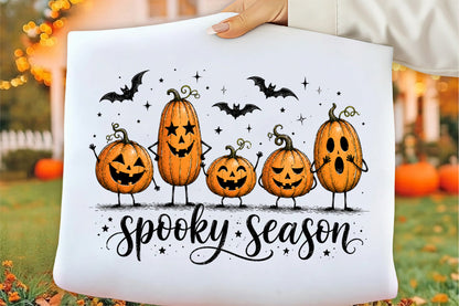Spooky Season Cute Pumpkin Halloween PNG Funny Pumpkin Sublimation