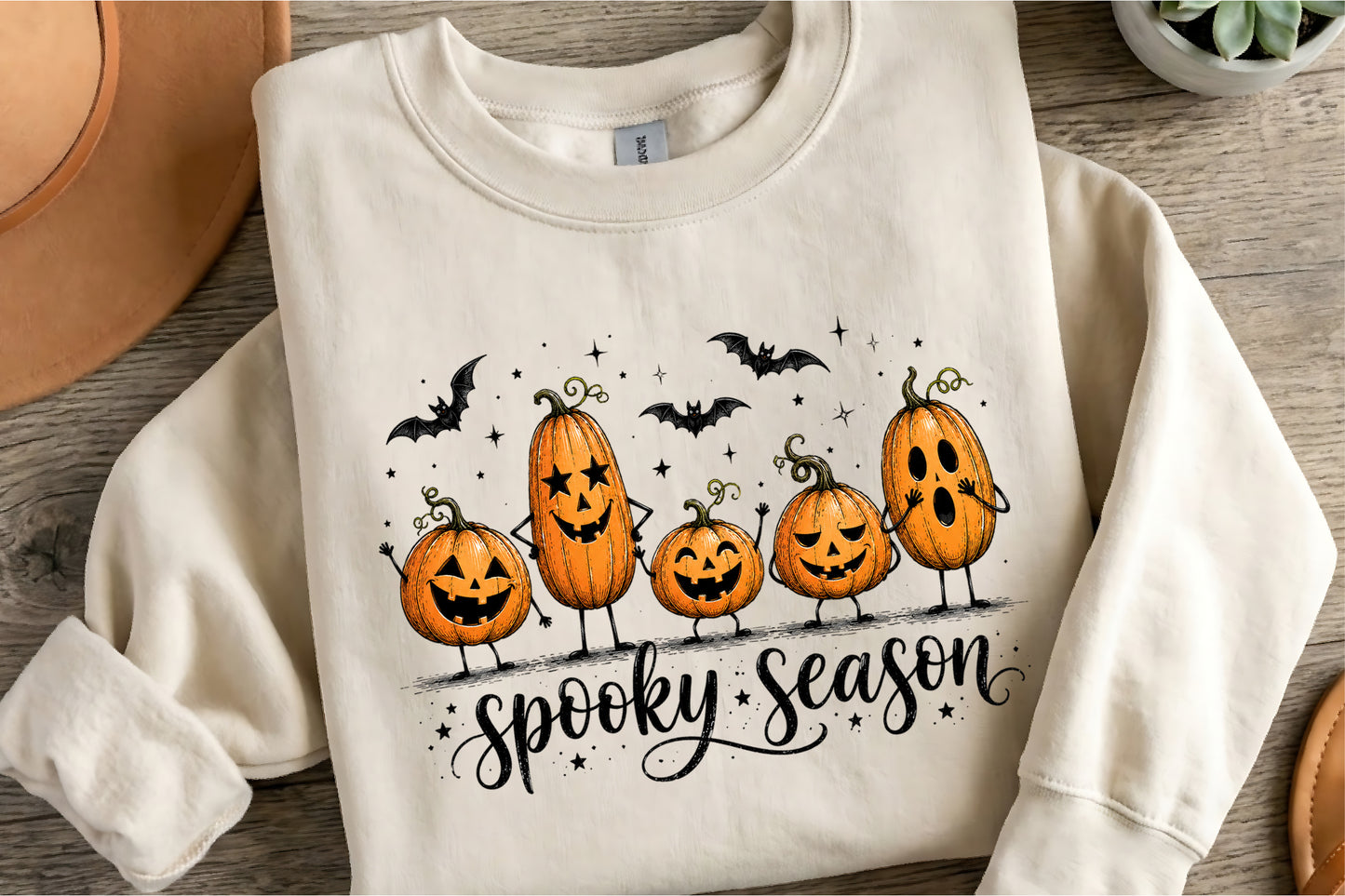 Spooky Season Cute Pumpkin Halloween PNG Funny Pumpkin Sublimation