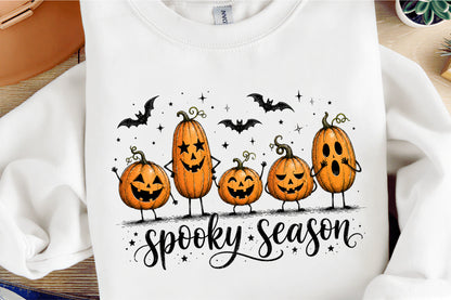 Spooky Season Cute Pumpkin Halloween PNG Funny Pumpkin Sublimation