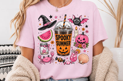 Spooky Summerween Coffee PNG Cute Halloween Summer Sublimation