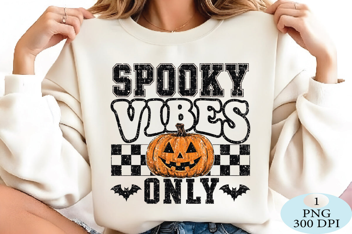 Spooky Vibes Pumpkin Halloween PNG