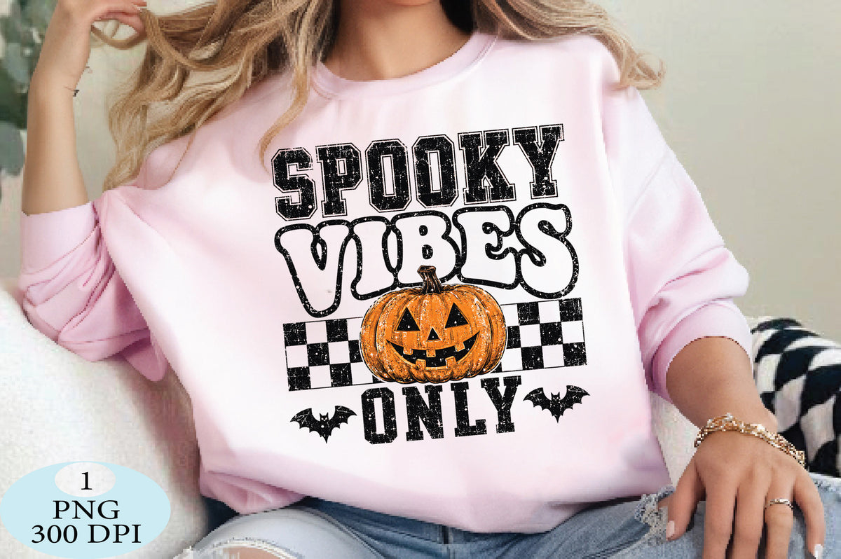 Spooky Vibes Pumpkin Halloween PNG