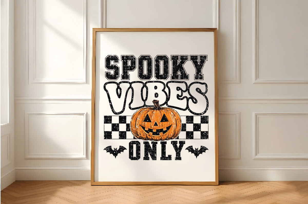 Spooky Vibes Pumpkin Halloween PNG