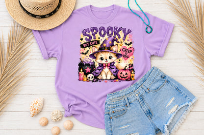 Spooky Witch Fox Halloween PNG Cute Witch Fox Sublimation Design
