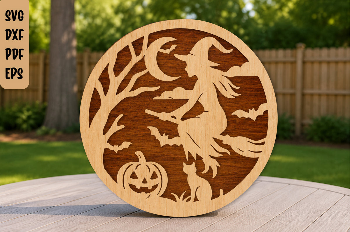 Spooky Witch Laser Cut SVG