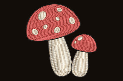Spotted Mushroom Embroidery Design