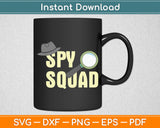 Spy Squad Undercover Agent Costume Funny Detective Svg Digital Cutting File