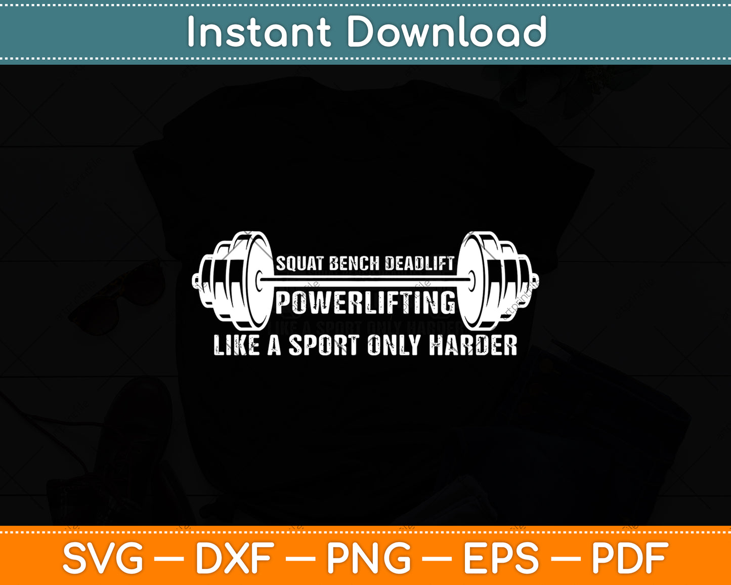 Powerlifting Like a Sport Only Harder Barbell Lifting Svg Digital Cutting File