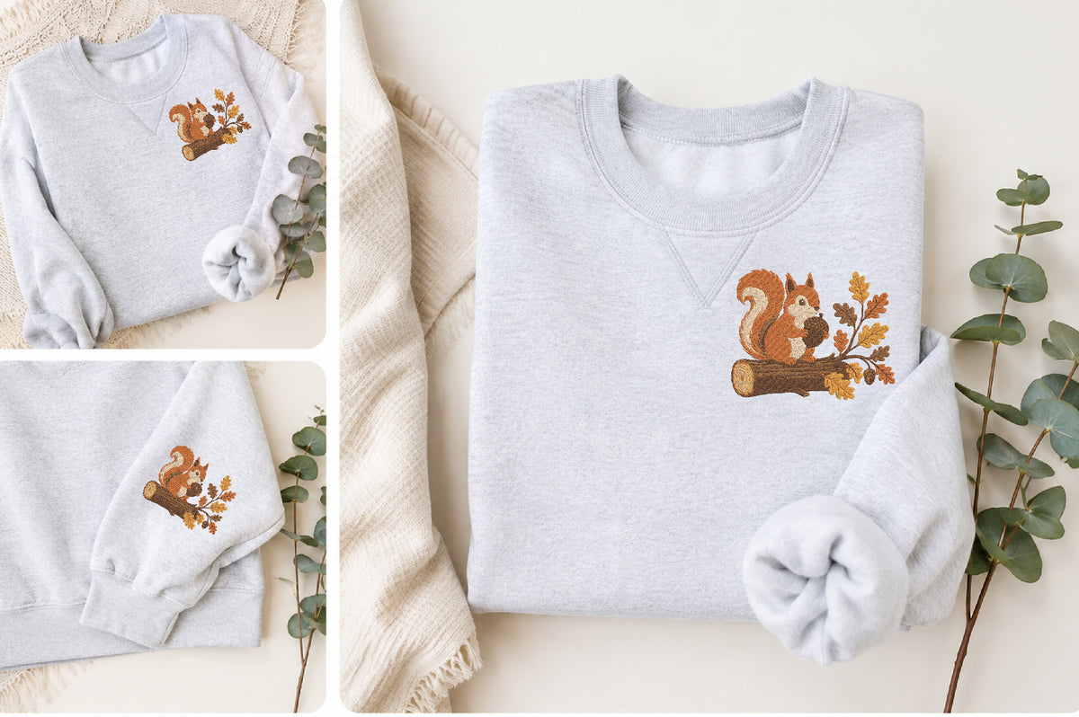 Squirrel Embroidery Design