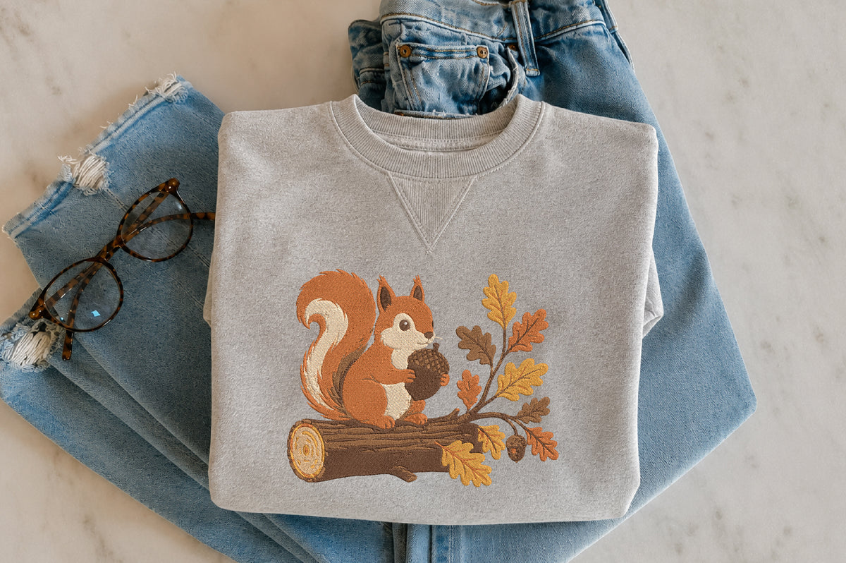Squirrel Embroidery Design