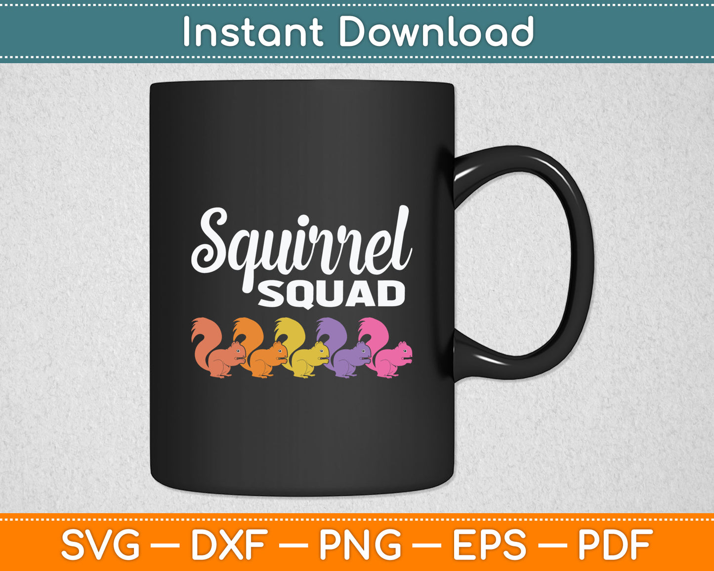 Squirrel Squad - Cute Squirrel Svg Digital Cutting File