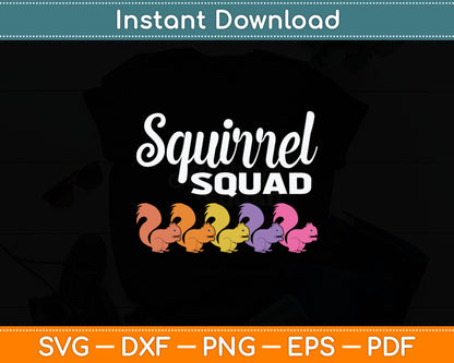 Squirrel Squad - Cute Squirrel Svg Digital Cutting File