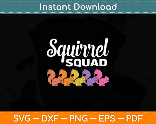 Squirrel Squad - Cute Squirrel Svg Digital Cutting File