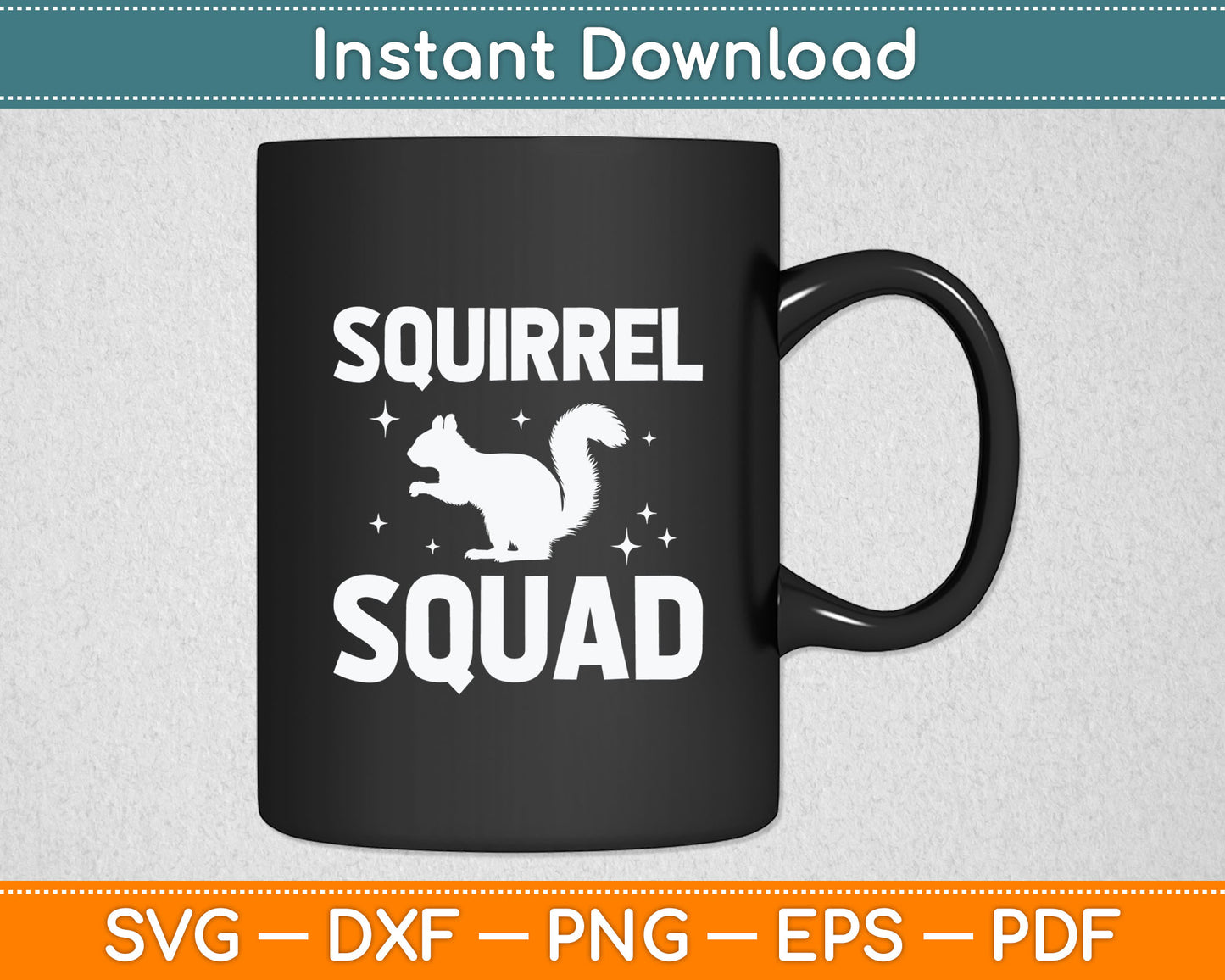 Squirrel Squad Funny Svg Digital Cutting File