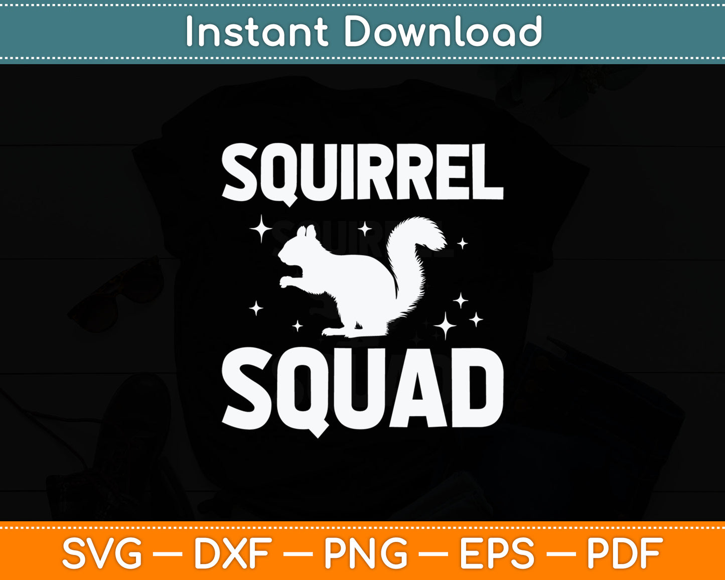 Squirrel Squad Funny Svg Digital Cutting File