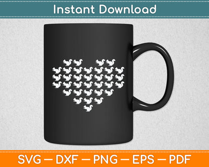 Squirrel Valentine's Day Love Heart Animal Svg Digital Cutting File