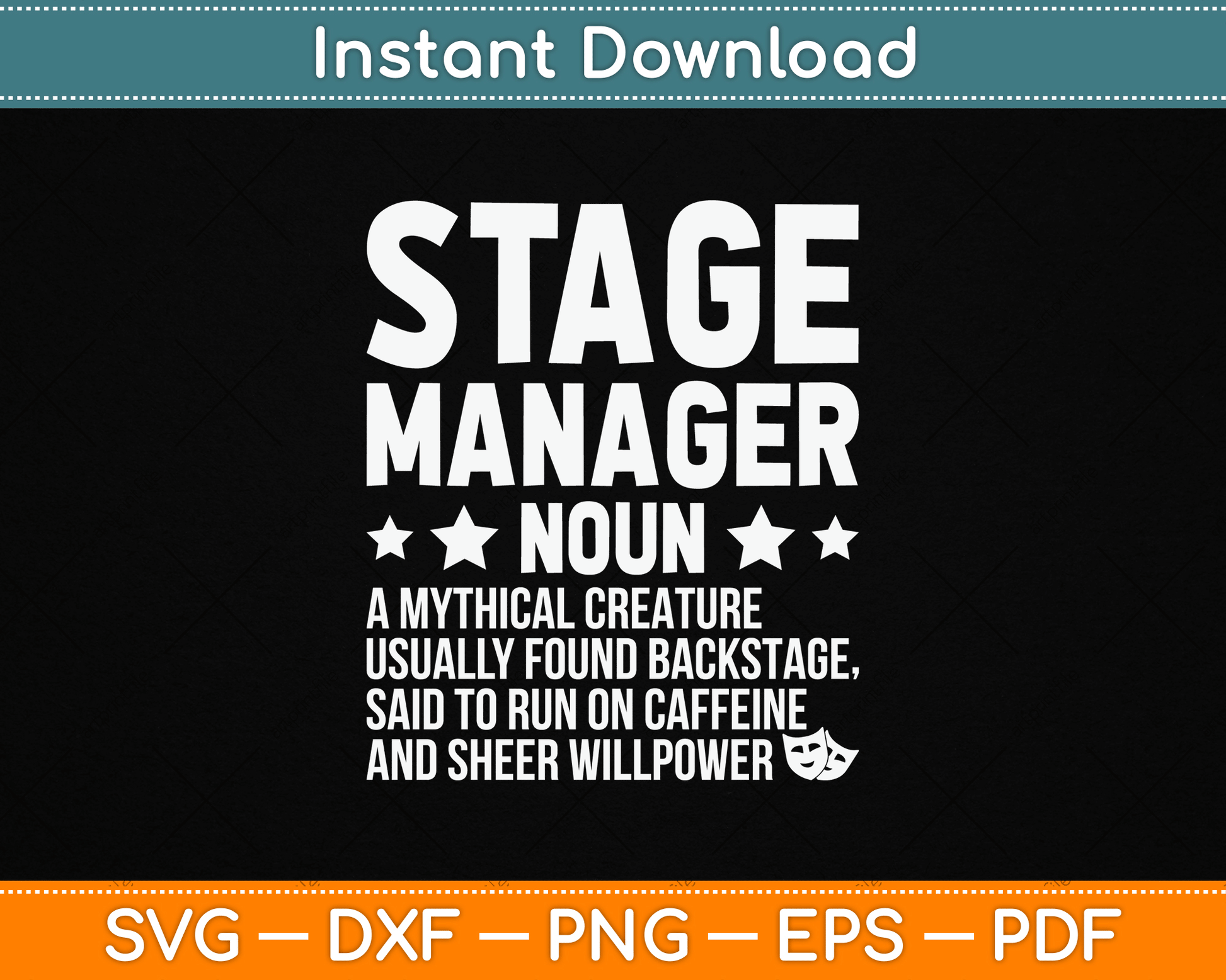 Stage Manager Definition Theater Stage Manager SVG Digital Cutting File