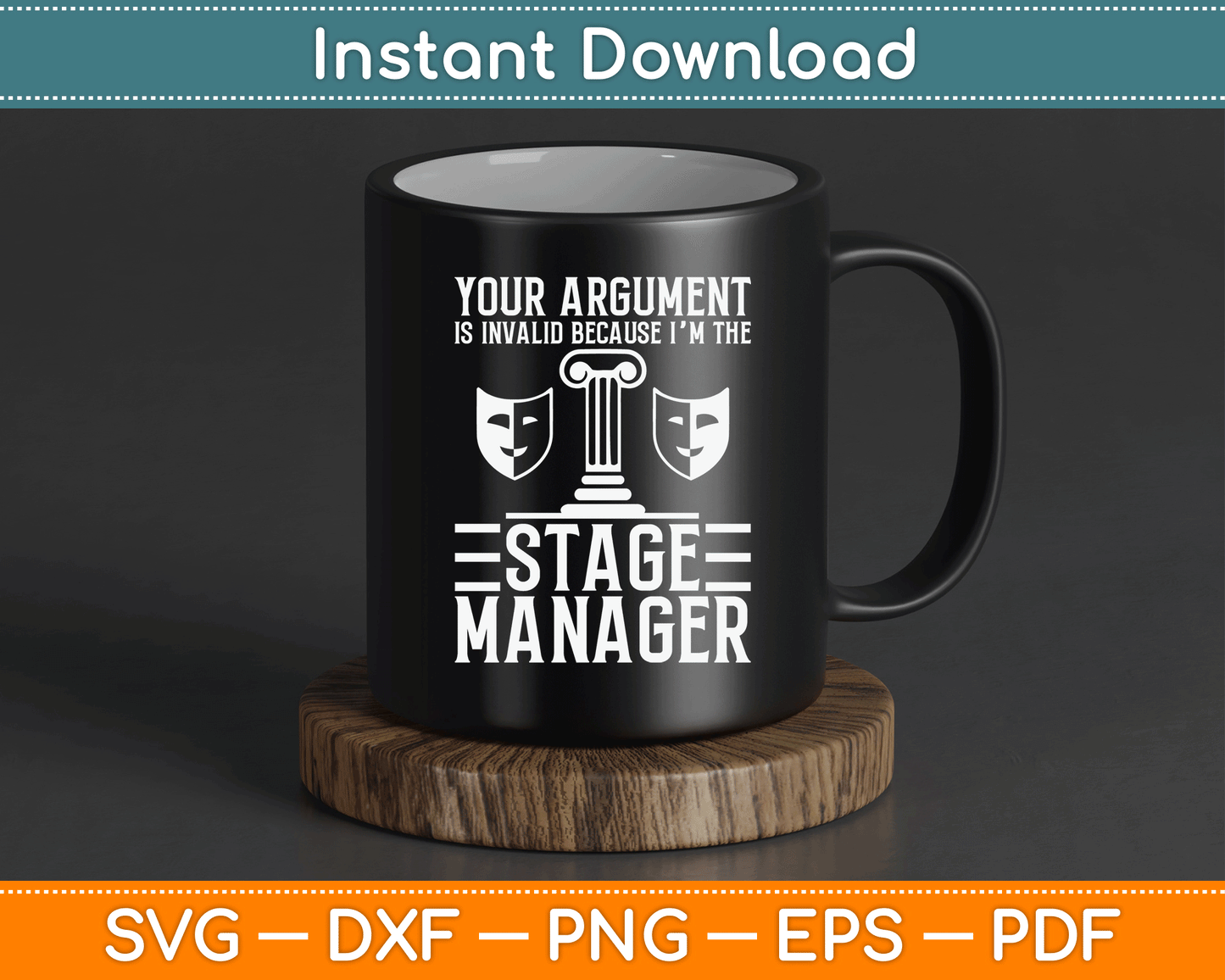 Stage Manager Kit Drama Lover Professional Backstage Manager SVG Digital Cutting File