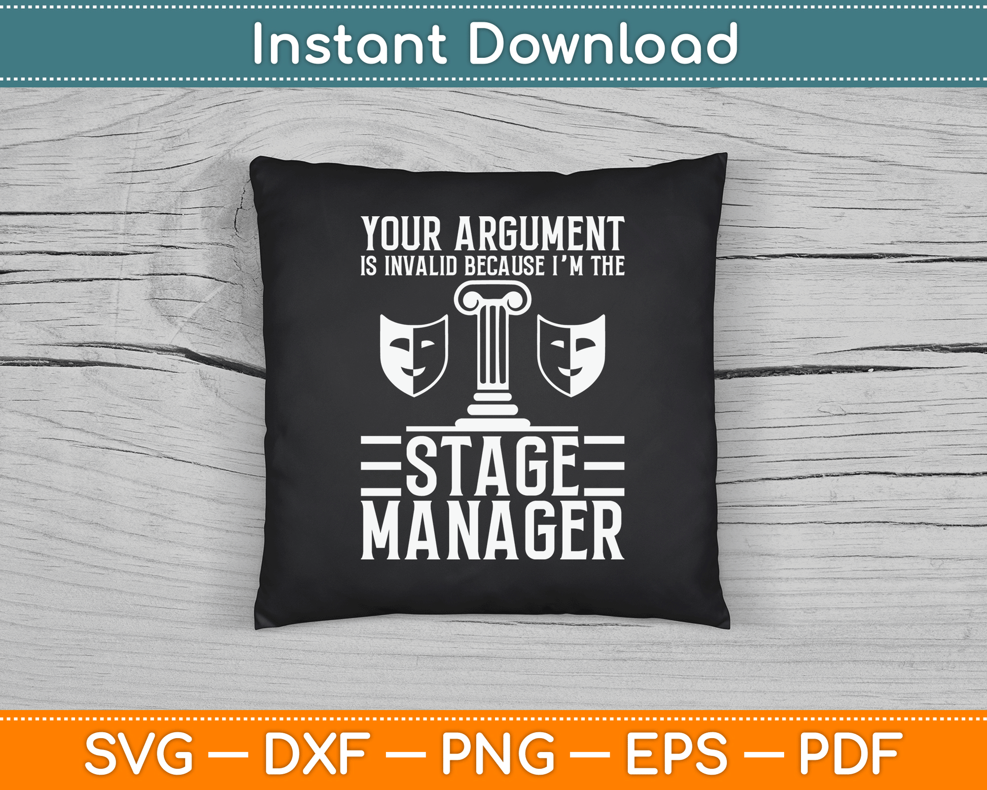 Stage Manager Kit Drama Lover Professional Backstage Manager SVG Digital Cutting File