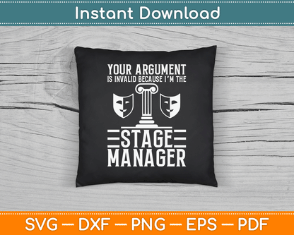 Stage Manager Kit Drama Lover Professional Backstage Manager SVG Digital Cutting File