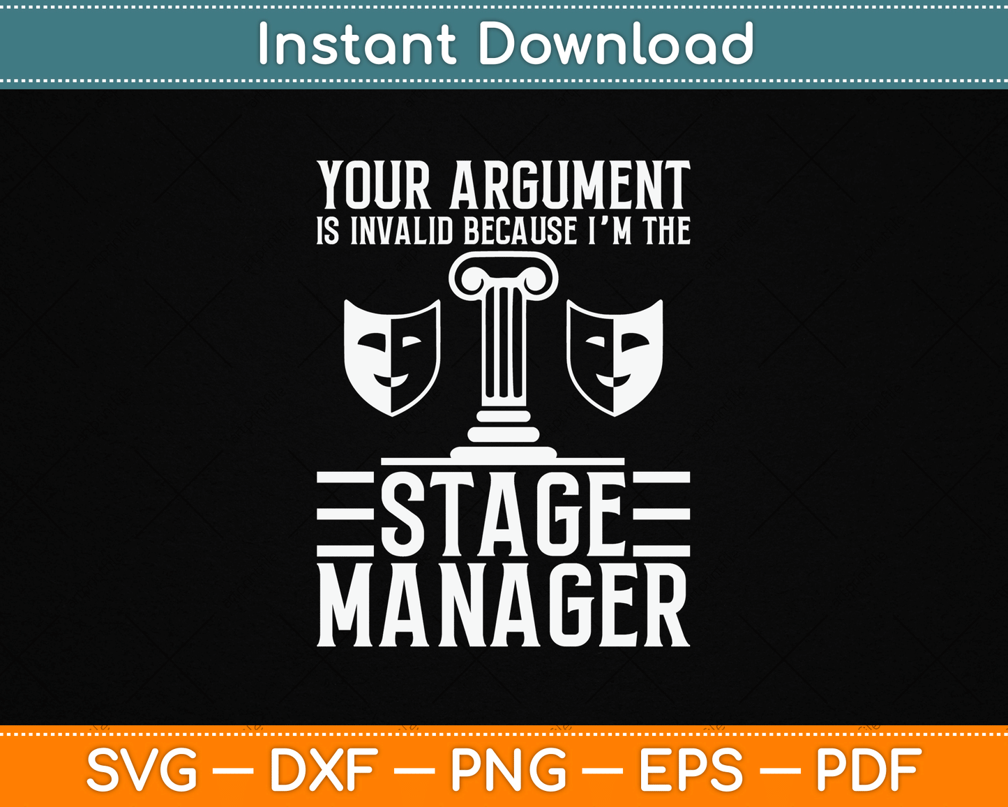 Stage Manager Kit Drama Lover Professional Backstage Manager SVG Digital Cutting File